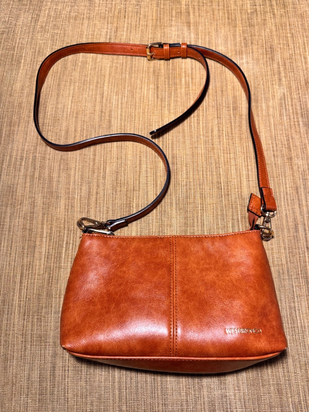 WestBronco Brown Vegan Leather Crossbody Bag